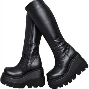 High Platform Combat Boots For Women